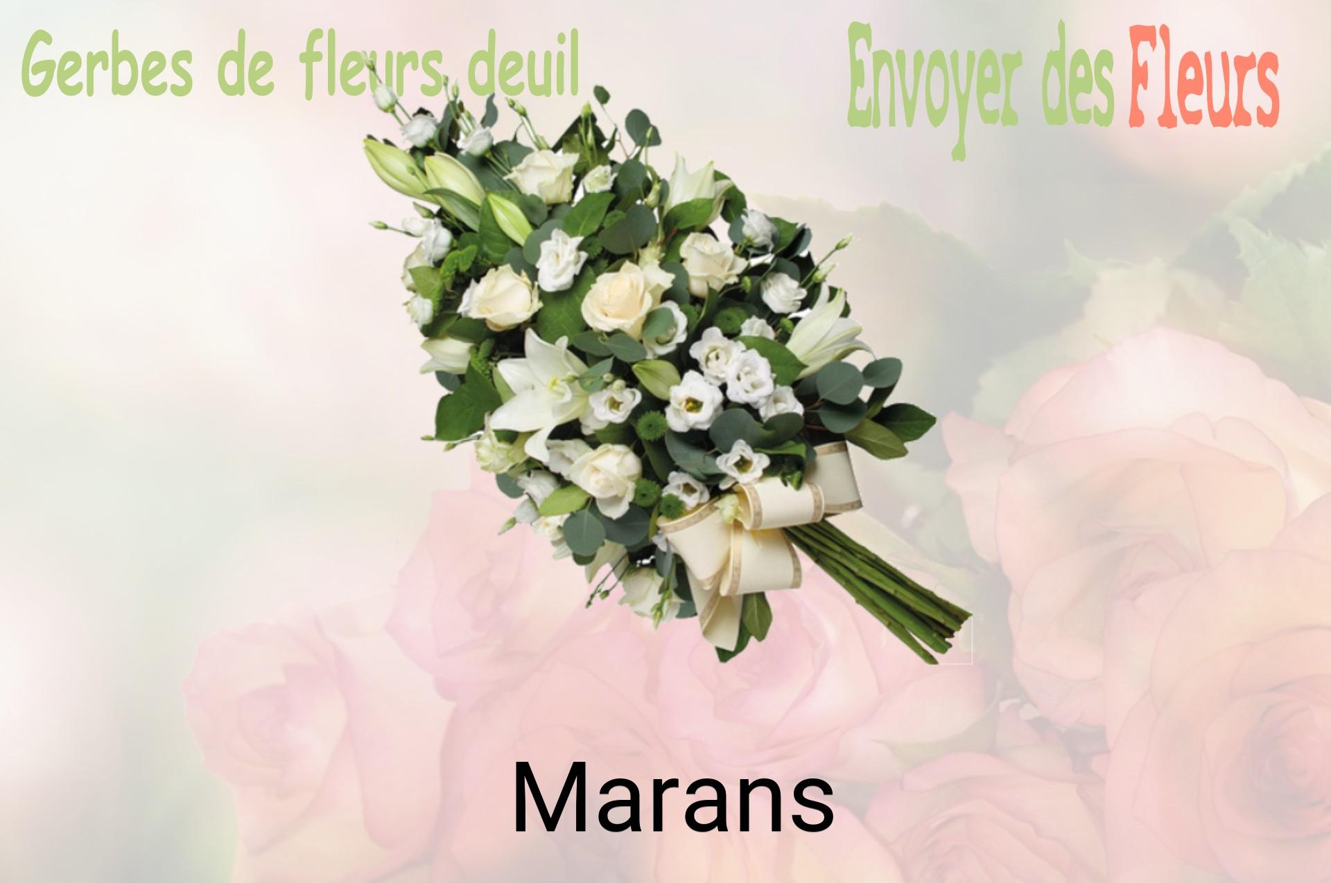 Gerbe de fleurs de deuil livrée à Marans
